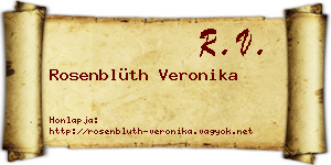 Rosenblüth Veronika névjegykártya